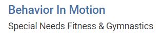 Behavior In Motion | Special Needs Fitness & Gymnastics